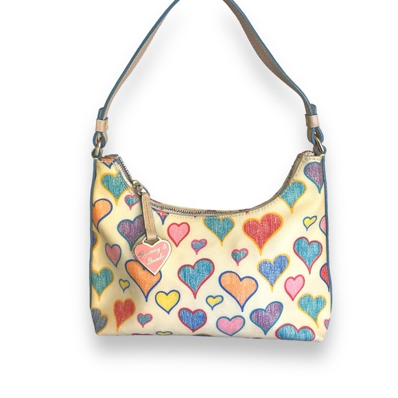 Dooney & Bourke Handbags - Dooney & Bourke hearts print multicolor Vintage mini handbag